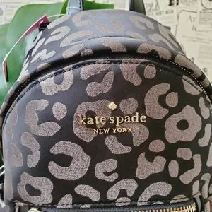 ? Kate spade Chelsea the little better mini backpack graphic leopard gold black Kate Spade Chelsea Medium The Little Better Nylon Backpack  main image 3